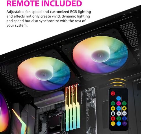 Vetroo SA-120 120mm FDB High Airflow LED PC Case Fan for Radiator/CPU Air Cooler/Computer Case, FDB Bearing Included, 5V 3-Pin ARGB & 4-Pin PWM Smart Control - Pink in Kuwait