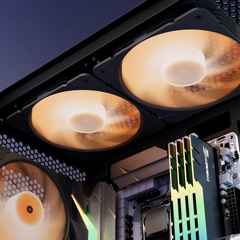Vetroo SA-120 120mm FDB High Airflow LED PC Case Fan for Radiator/CPU Air Cooler/Computer Case, FDB Bearing Included, 5V 3-Pin ARGB & 4-Pin PWM Smart Control - Pink in Kuwait