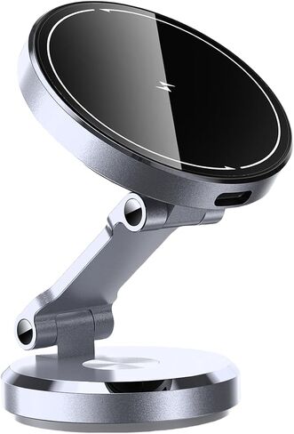 JOYROOM for MagSafe Car Mount Charger,15W Fast MagSafe Car Charger with Upgraded Rotating Charging Panel, Magnetic Phone Charger Holder Dashboard for iPhone & Magsafe case, Silver in Kuwait