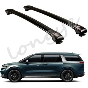Lequer Fits for KIA All New Carnival 2021-2025 SX and SX Prestige Crossbar Cross Bars Roof Rack Rail Carrier Adjustable Lockable in Kuwait