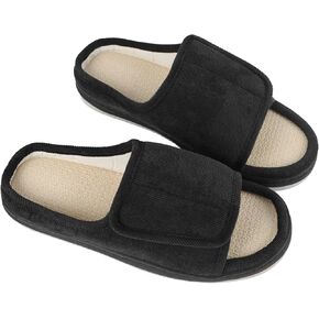 صنادل السكري المسنين للرجال نساء على نطاق واسع النعال غير المنزلق غير المفتوح وذمة مرض السكري منتفخة القدمين النعال بعد صحة الأحذية الجراحية الداخلية التهاب المفاصل in Kuwait