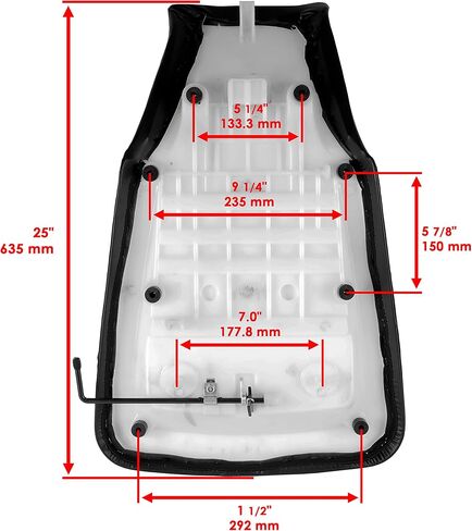 Caltric Complete Seat Compatible with Honda TRX350TE Rancher 350 2x4 ES 2004 2005 2006 Black Seat in Saudi Arabia