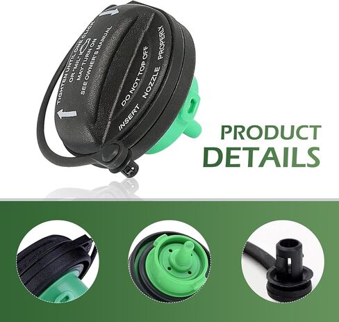 غطاء خزان وقود CAR-1 CAR ، 5C0201550T 5Q0201550L ، قطع غيار استبدال حشو الوقود ، متوافق مع فولكس واجن أودي (أسود) in Saudi Arabia