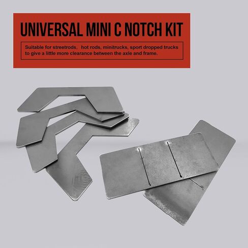 Universal Mini C-Notch Kit من 6 قطع لحام-تحت إطار السرير لنظام الشق لقضبان الشوارع والقضبان الساخنة والشاحنات المصغرة-تصميم أنبوب مربع in Saudi Arabia