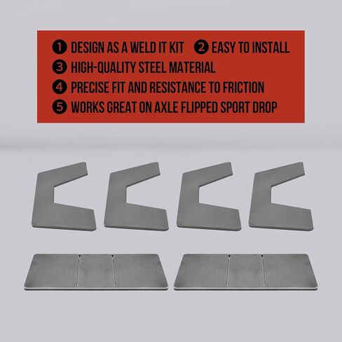 Universal Mini C-Notch Kit من 6 قطع لحام-تحت إطار السرير لنظام الشق لقضبان الشوارع والقضبان الساخنة والشاحنات المصغرة-تصميم أنبوب مربع in Saudi Arabia