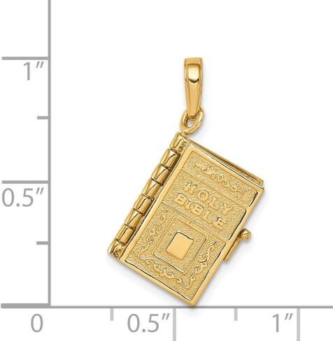 Roy Rose Jewelry 14K Yellow Gold Lord's Prayer Bible Pendant in Saudi Arabia