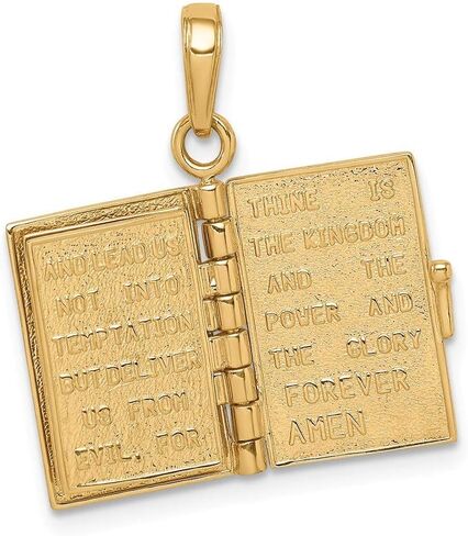Roy Rose Jewelry 14K Yellow Gold Lord's Prayer Bible Pendant in Saudi Arabia
