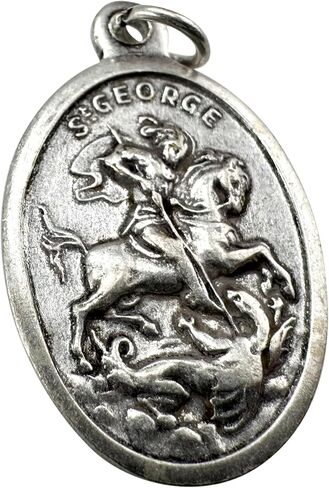 Westmon Works St George Medal مجموعة المعدن الإيطالي مع بطاقة الصلاة المقدسة في إنجلترا in Saudi Arabia