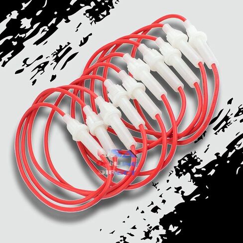 10 PCS 12 Gauge AWG AGC Glass In-Line Fuse Holder OFC Copper Wire Marine Grade Boat RV in Saudi Arabia