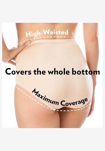 Comfort Choice Plus Size Full Coverage Stretch Cotton Color Block Brief 3-Pack in Kuwait