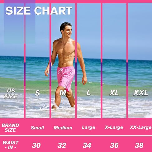 Brisira Mens Swim Trunks Neon 5 "بدلة السباحة ضغط بطانة نايلون سروال شورت شاطئ السباحة ملابس السباحة الجيوب الجافة السريعة in Kuwait