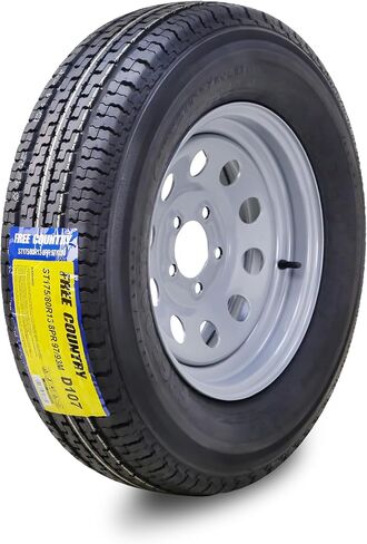مجموعة عجلات إطارات المقطورة ST225/90R16 14-Ply G 127L 8 Lug on 6.5 "PCD Silver Mod Rim in Saudi Arabia