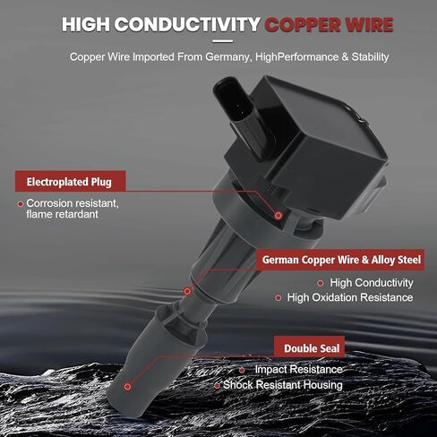 UF764 Ignition Coil Pack and Iridium Spark Plugs Set of 4 Compatible with Hyundai Sonata Tucson Kia Optima Sorento Genesis G80 G90 2015-2022 2.0L 2.4L Replaces#IC871, 49138 in Kuwait