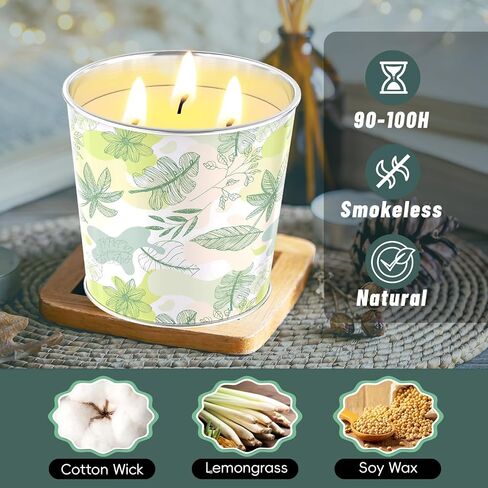 شمعة Warmembrace Citronella في الهواء الطلق والداخلية ، 40 أوقية شمعة السترونيلا كبيرة 200H حرق طويل الأمد ، شمع فول الصويا الطبيعية الطويلة ، فول الصويا ، 3-wick للفناء ، الحديقة ، الفناء الخلفي ، التخييم ، الطهي in Kuwait
