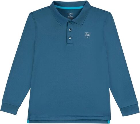 Memoi Boys Silky Soft Dri-Effect Moisture Wicking Long Sleeve Polo Shirt in Saudi Arabia