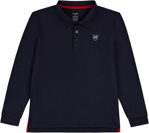 Memoi Boys Silky Soft Dri-Effect Moisture Wicking Long Sleeve Polo Shirt in Saudi Arabia