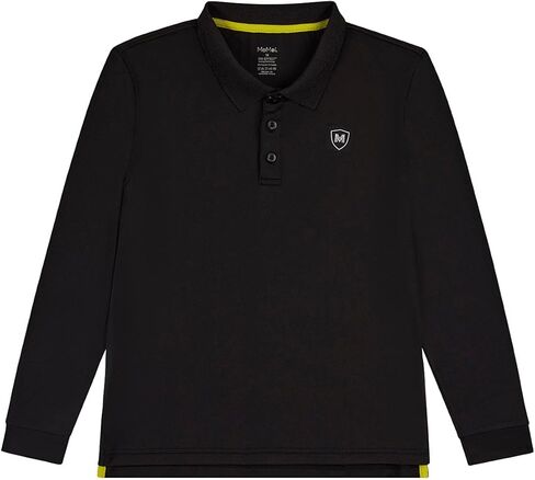 Memoi Boys Silky Soft Dri-Effect Moisture Wicking Long Sleeve Polo Shirt in Saudi Arabia