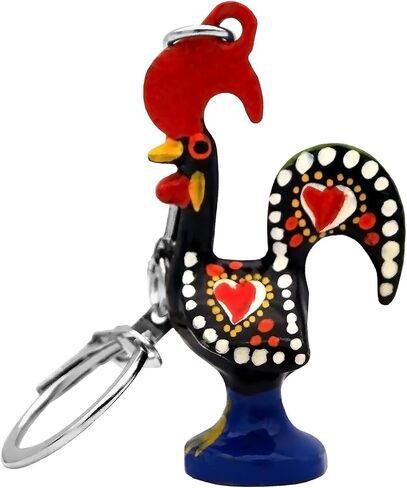 Good Luck Portuguese Barcelos Rooster Metallic Keychain in Saudi Arabia