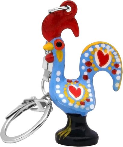 Good Luck Portuguese Barcelos Rooster Metallic Keychain in Saudi Arabia
