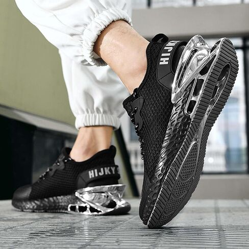 Men's Fashion Sneakers Mesh Breathable Casual Walking Non-Slip Lightweight Running Shoes Street Personalized Casual Sneakers Outdoor Walking Travel Shoes in Saudi Arabia