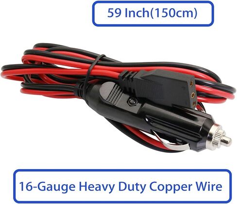 3Pin CB Radio Power Cord Cable with Stripped Ends 4.9Ft 15A Fused Power Cable for CB Ham Radios in Kuwait