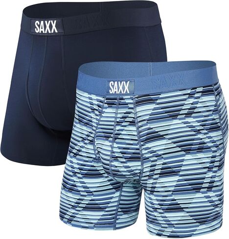 SAXX الملابس الداخلية شركة بوكسر رجالي فائق النعومة للغاية 2 قطعة، Racer Blue/Black، XX-Large in Kuwait