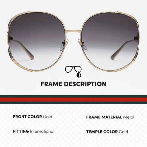 نظارة شمسية Gucci GG0225S: نظارات إطار مربعة أنيقة مع مجموعة متميزة - مثال على الرفاهية والأناقة in Saudi Arabia