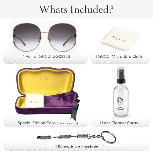 نظارة شمسية Gucci GG0225S: نظارات إطار مربعة أنيقة مع مجموعة متميزة - مثال على الرفاهية والأناقة in Saudi Arabia