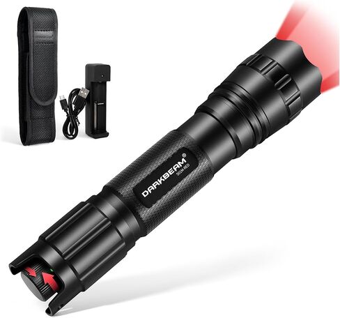 DARKBEAM Flashlight LED Green & Red Light, Powerful Redlight Portable Tactical Focusable Flashlights Water-Resistant to Keep Night Vision, for Fishing Hunting, Astrophotography, Stargazin in Saudi Arabia