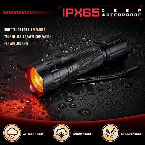 DARKBEAM Flashlight LED Green & Red Light, Powerful Redlight Portable Tactical Focusable Flashlights Water-Resistant to Keep Night Vision, for Fishing Hunting, Astrophotography, Stargazin in Saudi Arabia