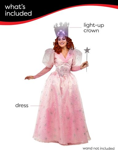 Rubies The Wizard of Oz: Glinda Costume for Adults, Women's Large in Saudi Arabia