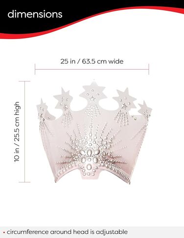 Rubies The Wizard of Oz: Glinda Costume for Adults, Women's Large in Saudi Arabia
