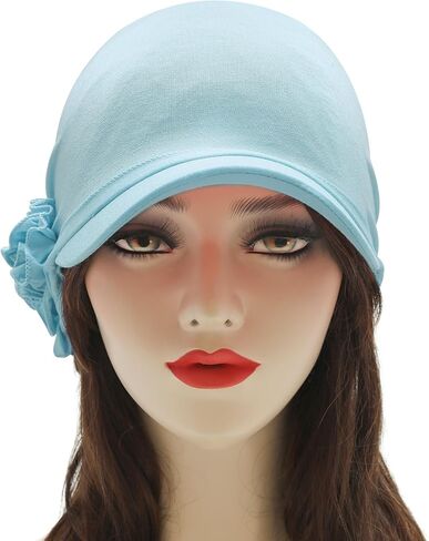 Women Chemo Beanie with Brim Visor Summer Floral Head Wraps in Kuwait