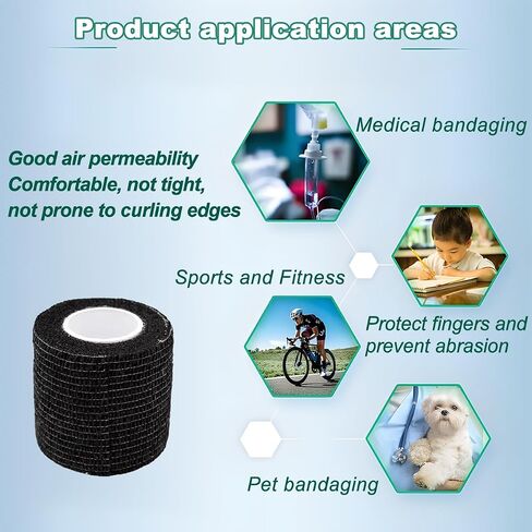 Car Steering Wheel Cover Wrap Tape, 2PCS Non-Slip Sweat-Absorbent Steering Wheel Protective Strap Bandage, Breathable Vehicle Interior Accessories, Universal for SUV RV Truck (Black) in Saudi Arabia