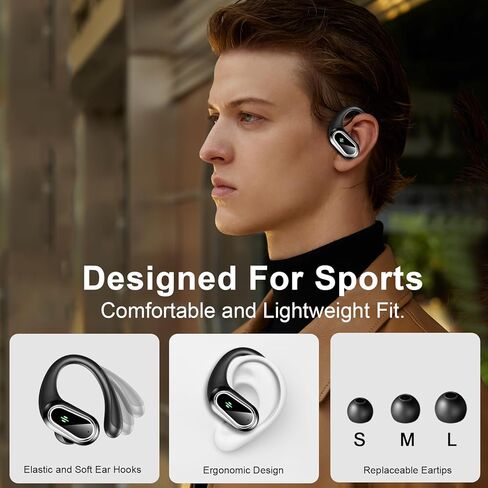 Wireless Earbuds, Bluetooth 5.3 Headphones Stereo Bass with Noise Cancelling Mic, 48Hrs Playtime in Ear Ear Buds with LED Power Display Charging Case, IPX7 Waterproof Earphones for Android iOS Sports in Saudi Arabia
