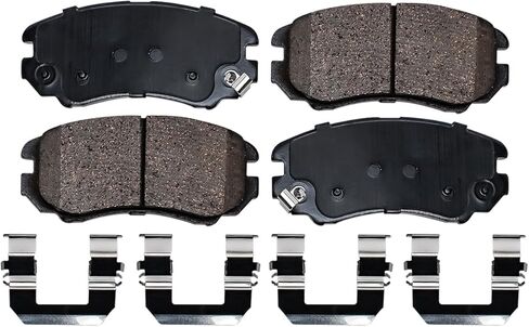 Detroit Axle - مجموعة الفرامل الأمامية لـ Hyundai Sonata Tiburon Tucson Kia Optima Magentis Sportage Soul Discor Discors Pads Ceramic Brake Pads Plads: 11.02 "بوصة أمامية دوارات أمامية in Saudi Arabia