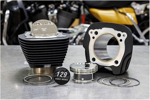 S&S 4.320 "M8 Big Bore Black Cylinder & Piston Kit W/No Pinkning (910-0844) in Saudi Arabia