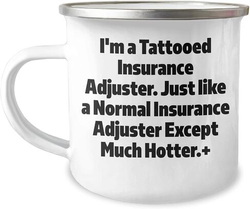 I'm A Tattooed Insurance Adjuster, Gifts from Friends and Family for Insurance Adjuster, Valentine's Unique Camping Mug, Funny Quote in Saudi Arabia