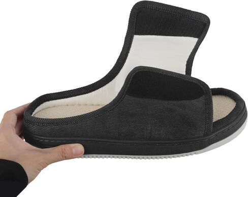 صنادل السكري المسنين للرجال نساء على نطاق واسع النعال غير المنزلق غير المفتوح وذمة مرض السكري منتفخة القدمين النعال بعد صحة الأحذية الجراحية الداخلية التهاب المفاصل in Kuwait