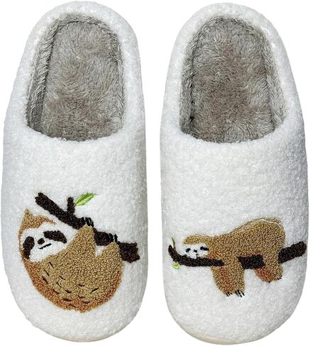Fuzzy Animal Slippers for Womens & Mens Cute Funny Comfortable Slippers Soft Plush Winter Warm Home Slippers in Saudi Arabia
