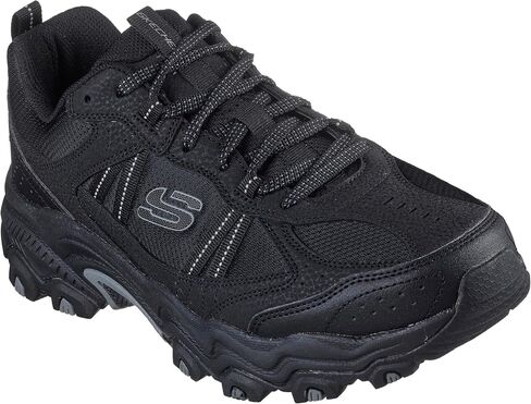 حذاء Skechers للرجال، Stamina AT - حذاء المشي لمسافات طويلة من Upper Stitch - عرض واسع أسود/أسود in Saudi Arabia