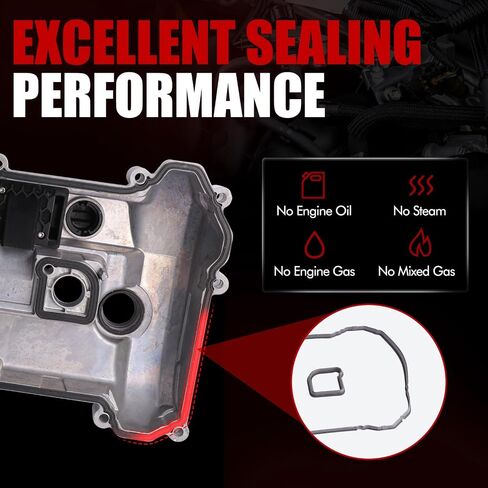 Mitzone ترقية صمام الألمنيوم أغطية مجموعة متوافقة مع Ford Fusion Escape Mercury Mariner Milan Lincoln MKZ 2.5L 3.5L 3.5L 2009-2012 9E5Z6582G 9E5Z6582E 9E5Z6582D 9E5Z6582C 9E5Z6582BB in Saudi Arabia