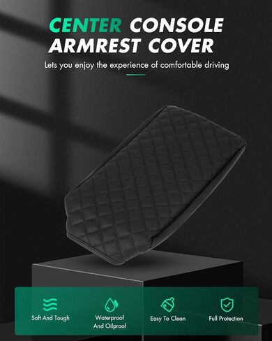 SCITOO Auto Black Center Console Armrest Cover Replacement Fit For 2010-2020 2021 2022 2023 For Toyota 4Runner Leather Cushion Protector in Saudi Arabia