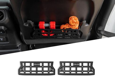 DV8 Offroad Seat Back Molle Pockets for 2018-2025 Jeep Wrangler & Gladiator Rubicon/Mojave | Replaces the Weak Factory Netting | Molle Design for Mounting Gear & Accessories | Black Powder Coat in Saudi Arabia
