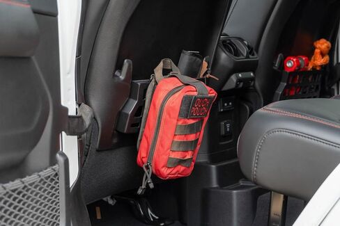 DV8 Offroad Seat Back Molle Pockets for 2018-2025 Jeep Wrangler & Gladiator Rubicon/Mojave | Replaces the Weak Factory Netting | Molle Design for Mounting Gear & Accessories | Black Powder Coat in Saudi Arabia