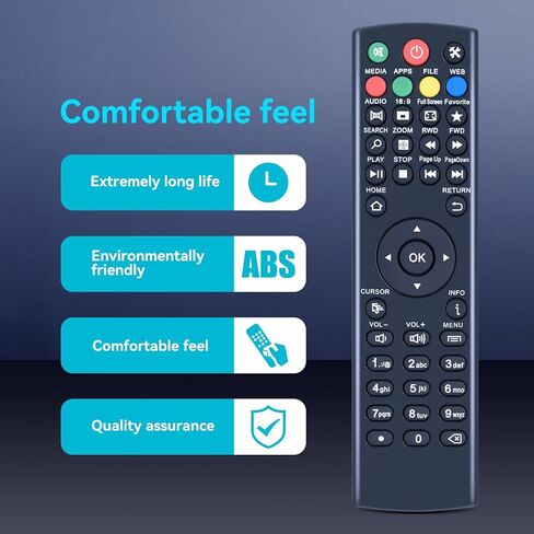 K3 Universal Replacement Remote Control for Super Box S1, S2, S3, S4, S5 Pro,S5,S6 Max,S6 Ultra, and Octastream Q1,Elite II,MAX IV,Elite Max, and MagaBox, for Mars box remote（Whitout “TV "Buttons） in Kuwait