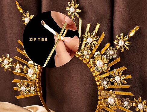 Fantherin Mary Halo Crown Headband Spiked Zip Tie Halo Crown Sunburst Goddess Headpiece with Crystal Style-4-Gold in Kuwait