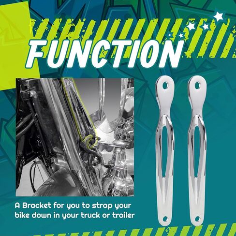 MoKitDora Softail Front Tie-Down Mount Bracket Kit for Harley 1986-2017 Heritage Fat Boy Deluxe Springer, Chrome in Kuwait