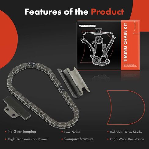 A-Premium 3PCS Engine Timing Chain Kit W/Guide Compatible with Hyundai Elantra 1996-2002, Accent 2001-2005, Tiburon 1997-2001 2003 - L4 1.6L 1.8L 2.0L in Saudi Arabia