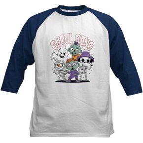 Cafepress Ghoul Gang - Spooky and Systlish Halloween Design Kids Baseball T Shirt Kids Cotton Jersey ، 3/4 Raglan Sleeve Shirt in Kuwait